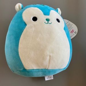 Squishmallow Kellytoy Santiago the Squirrel Blue Teal 8" 2021 NWT